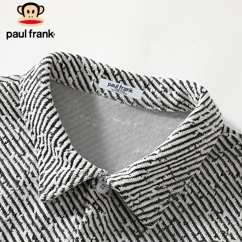 Paul Frank Jacket Men's Autumn and Winter American Jacket Men's Loose Casual Cardigan Top Men's Dark Gray 2XL