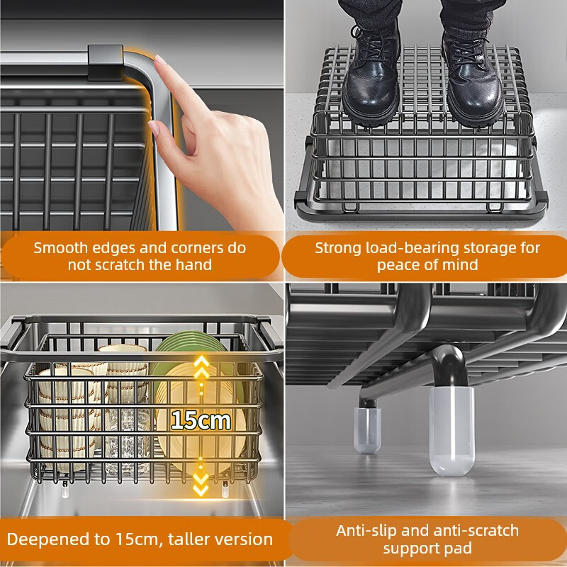 Zwilling German Seiko Quality Kitchen Sink Wash Basin Drain Basket 304 Stainless Steel 2025 New Household Fruit Drain Please contact customer service to check the size after measurement