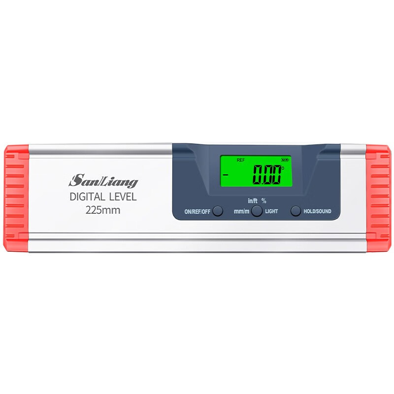 Three-quantity Japanese three-quantity high-precision electronic digital display laser level magnetic tape line measuring instrument balanced level ruler 187-211_0-225mm (magnetic)