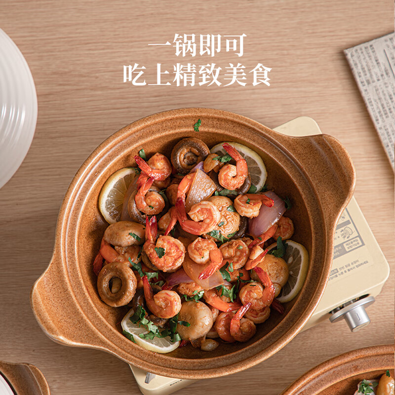 Igasa-yaki tagine casserole clay pot rice pot, high temperature resistant ceramic pot, dry-burning non-cracking 0-coated clay pot, Igasa-yaki anti-stick tagine pot (260ML) 260ml