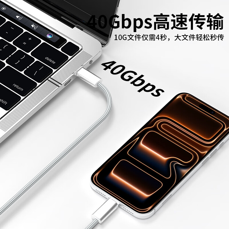 Smorss double-ended Type-C data cable 240W/120W/88W/66W/Mate70Pro/Pura Xiaomi 17 fast charging data transmission Huawei Xiaomi Apple charging cable 1.5 meters