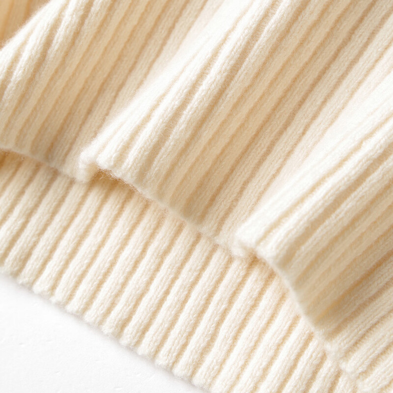 Shexi (Srcr) short 100% woolen sweater for women, autumn and winter half turtleneck cable knit base sweater for small people