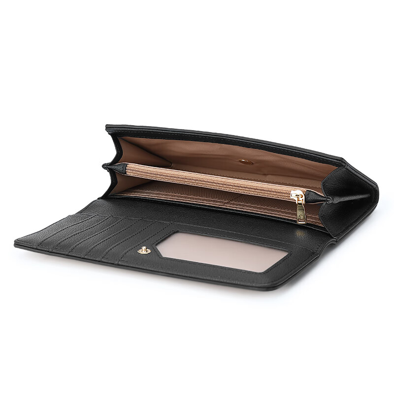 Goldlion Wallet Women's Versatile Wallet Fashion Contrasting Color Multi-Card Slot Wallet Gift Box New Year's Gift