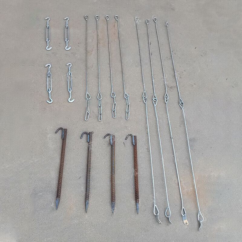 Early traveler horizontal bar outdoor school competition special horizontal bar accessories ground nails + turnbuckle + pull cord + extension cord set