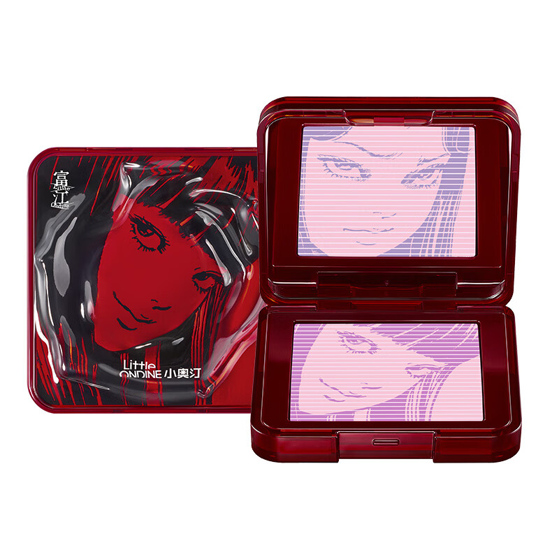 Little Ondine (littleondine) three-dimensional floating shadow blush palette 01 arrhythmia Junji Ito fanatic Tomie joint high-gloss repair to brighten the New Year