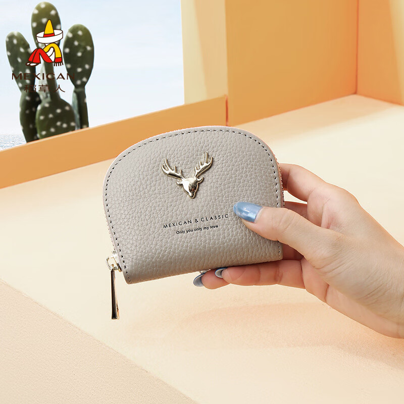 Scarecrow Wallet Women's 2025 New Cute Genuine Leather Multi-Function Card Holder Mini Small Cowhide Short Coin Purse Black-Daisy Style