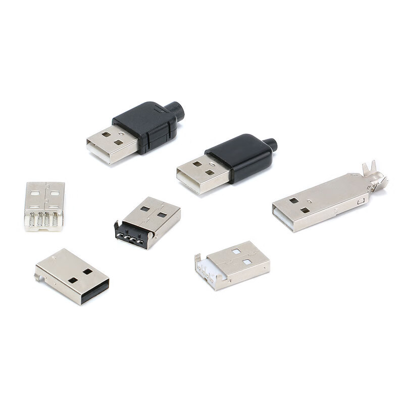 YourCeeType-Type A/Type B USB connector socket female socket male patch pin sinking plate soldering wire connector charging port USB-A female 10.0_four-pin patch_borderless no specifications