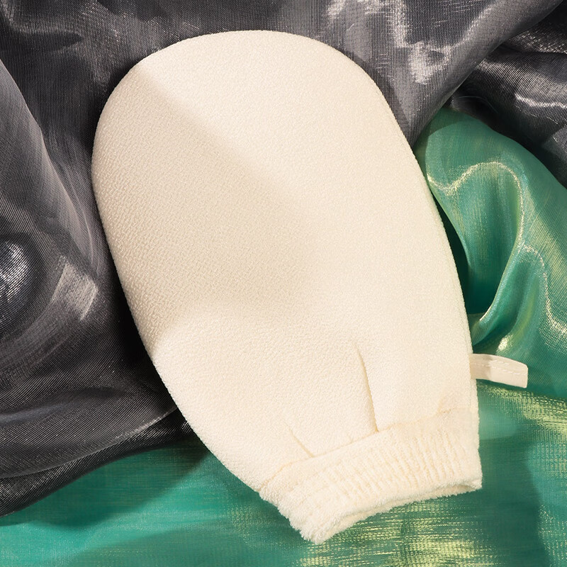 Three-piece set of bath towels, rubs and rubs without hurting the skin, rubs with fine sand, rubs with mud, rubs with ash, exfoliates, bath sponge, 1 pack, milky white