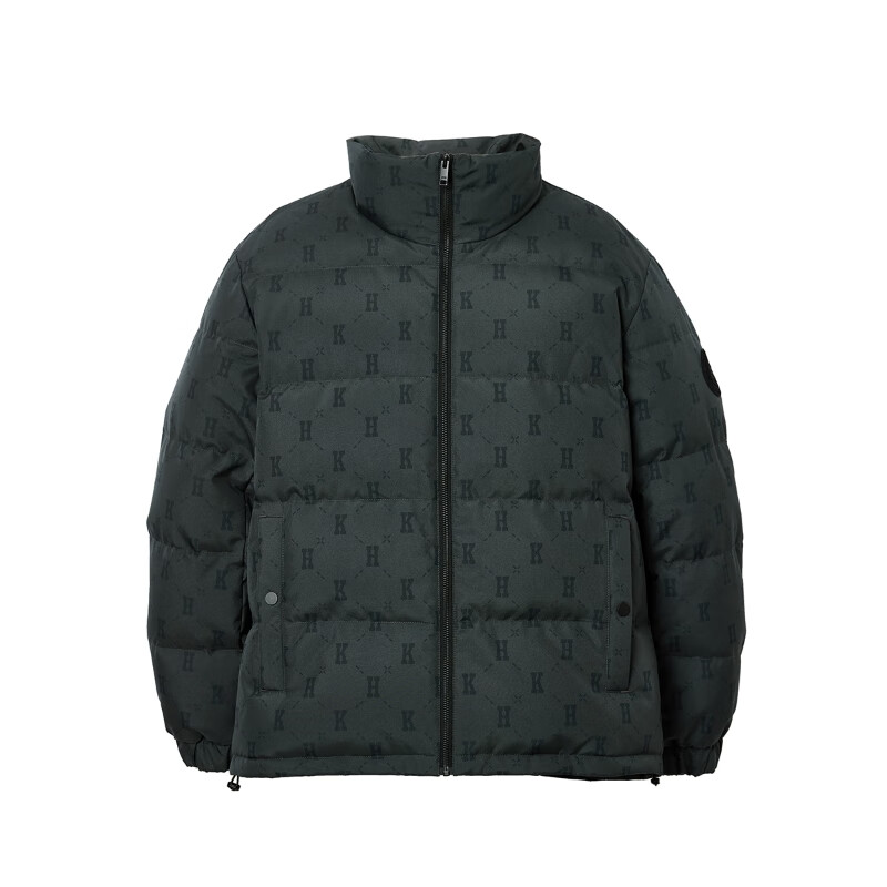 JACK&JONES Men's Autumn Fashion All-over Printed Presbyopia Casual Warm and Comfortable Stand Collar Down Jacket 225312022