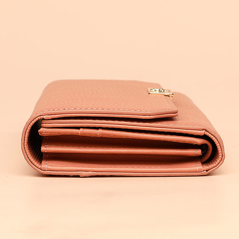 Crocodile shirt Valentine's Day gift tri-fold wallet for women first layer cowhide long fashion ticket holder gift box pink