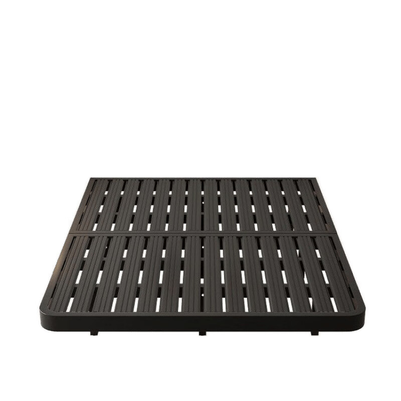 He Jiagong suspended bed without bedside iron frame steel frame iron art encrypted planking tatami row frame bed suspended master bedroom double bed black single bed upgraded encrypted_1500mm*2000mm