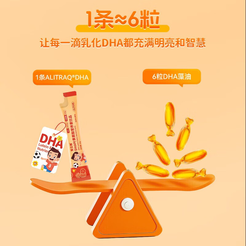 Elliot DHA lutein ester nutrient liquid drink 15g*10 (peach flavor) 6 boxes