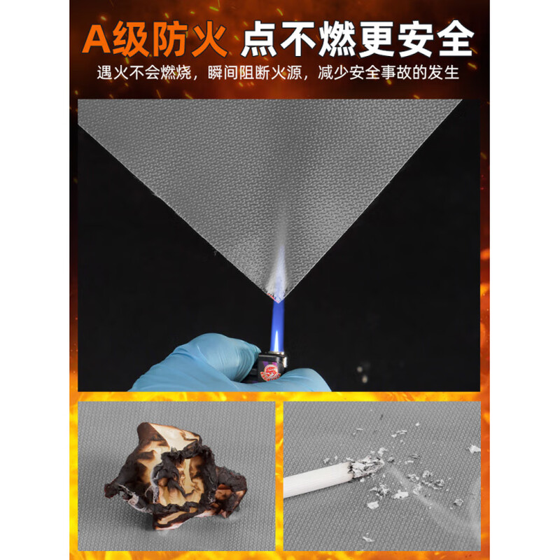 Purchase products fireproof cloth, high temperature resistant partition, hanging curtain, flame retardant silicone cloth, soft connection fiberglass cloth, welding cloth, household fire extinguishing blanket cloth Class A - gray silicone fireproof cloth Anti-counterfeiting report 2x4m