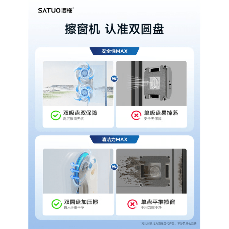 SATUO's new product SATUO T30 fully automatic electric intelligent water-spraying window cleaning robot glass cleaning artifact SATUO