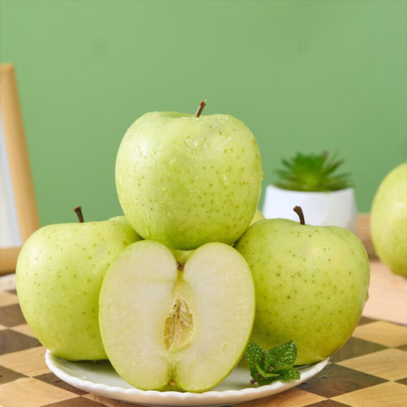 Jingdida Xinjiang Aksu Wanglin Apple Green Apple Net Weight 5 Jin Single Fruit 180g Fresh Apple Direct Shipping from the Source