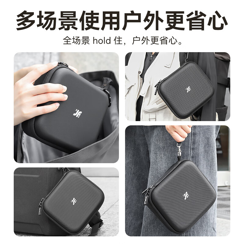 XFJI is suitable for DJI Osmo Nano mini storage bag DJI nano sports camera standard bag full set of portable bag screen high-definition tempered film standard package two-piece set tempered film + Nano standard package (comes with carabiner)