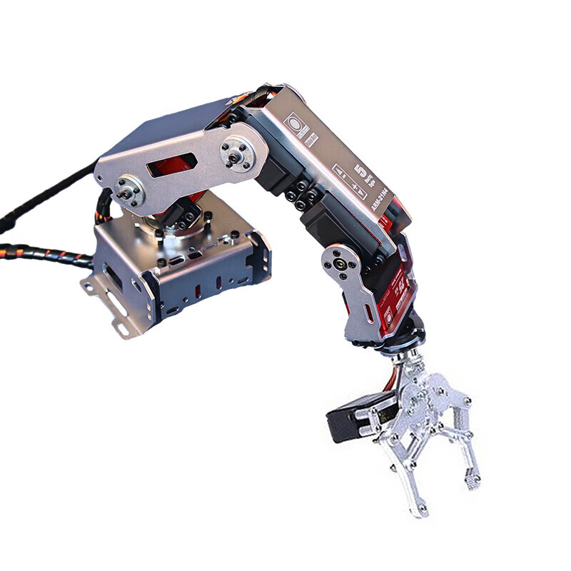 Lingle microcontroller stm32 Raspberry Pi arduino six-axis robotic arm gripper six-degree-of-freedom steering gear robotic arm diy large bracket extended 6 degrees of freedom without steering gear