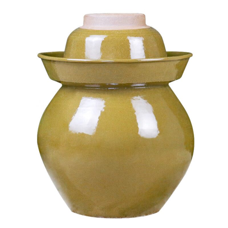 Iosn pickle jar Sichuan ceramic earthenware small household old-fashioned sauerkraut large pickle jar pickle jar thickened 55 catties jar mouth heightened without inner cover gift package delivery logistics