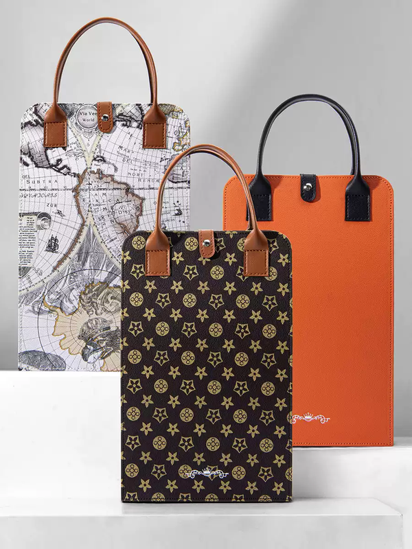 Fantasy red wine packaging gift box high-end empty box wine double 2 bottles handbag wine box single gift box red double + silk scarf