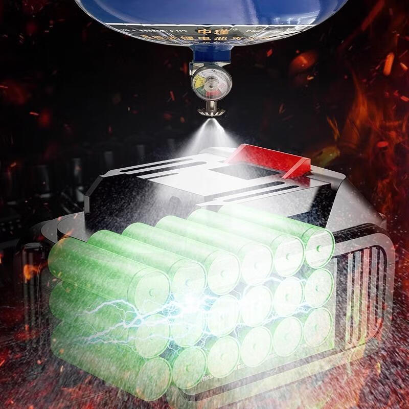 Zhongjin lithium battery fire extinguisher new energy vehicle special water-based 3L blue bottle electric carport trolley type 25L water agent 25L carbon dioxide trolley type lithium battery fire extinguisher