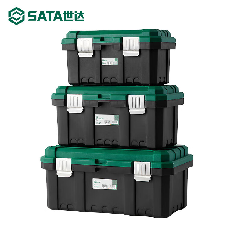 Shida multi-functional thickened plastic tool box high-strength PP material storage box portable storage box electrician repair 95311 thickened moisture-proof tool box 16 inches