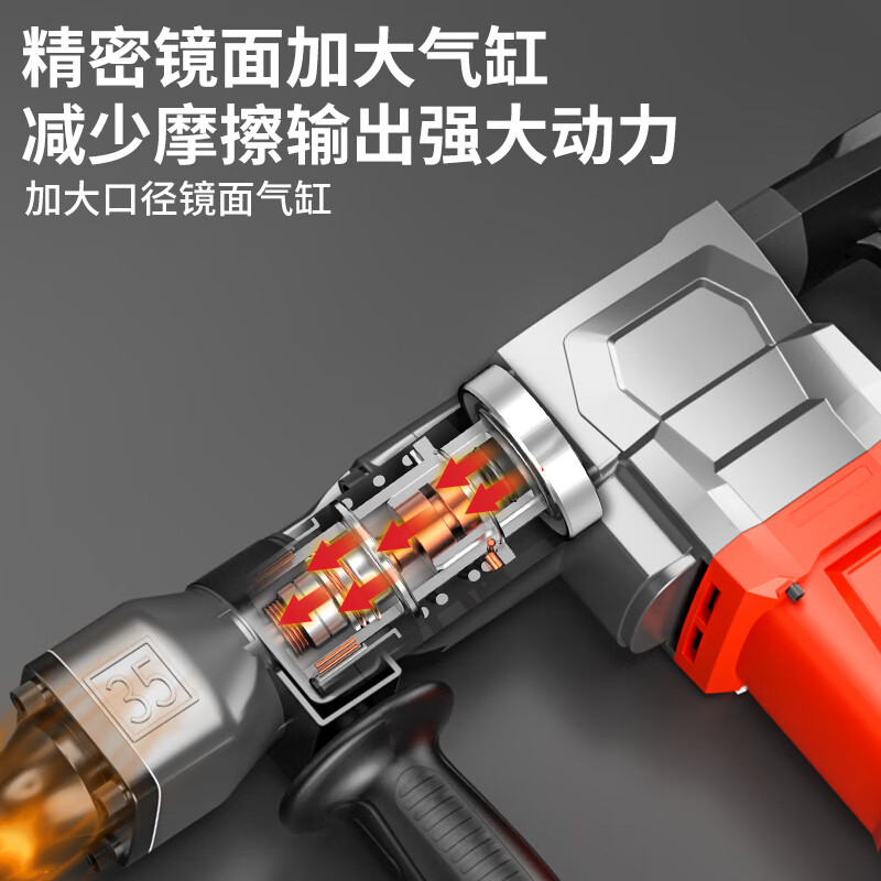 Chuangyi heavy-duty single-use lightweight brushless lithium battery pick high-power industrial-grade wall demolition, water and electricity installation concrete slotting pick 30-cell dual battery drama-free lithium battery pick + sharp pick package