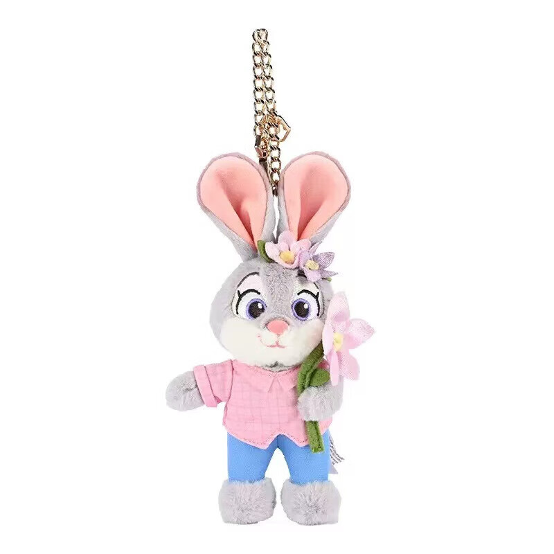 Disney Genuinely Authorized Zootopia Spring Series Judy Nick Leopard Police Officer Lightning Plush Pendant 13cm Disney Zootopia Lightning Flower Pendant Genuinely Authorized + Anti-Counterfeiting Label