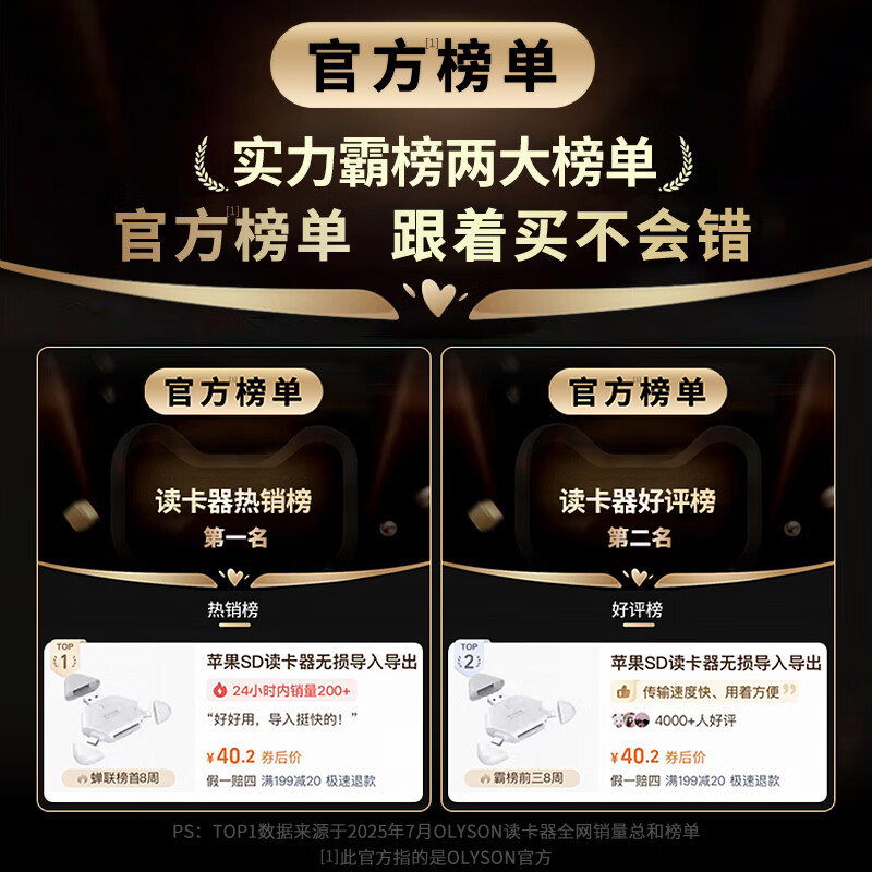 OLYSON three-in-one card reader multi-function suitable for Apple 17 mobile phone USB3.0 DJI Sony Canon SLR camera SD card Type-c computer iPad recorder TF memory card green Apple/TYPE-C/USB interface TF/SD card 2.0 Ultimate Edition