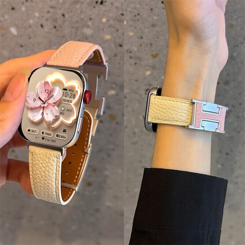 Huawei Valentine's Day Gift WATCH FIT3 Original Smart Watch Sports Bluetooth Call Lightweight Large Screen Health Management Access Control Heart Rate Monitoring Birthday Gift for Boys and Girls Customized by Goddess Moonlight White + Starlight Pink Lychee Pattern H Buckle Advanced Customization