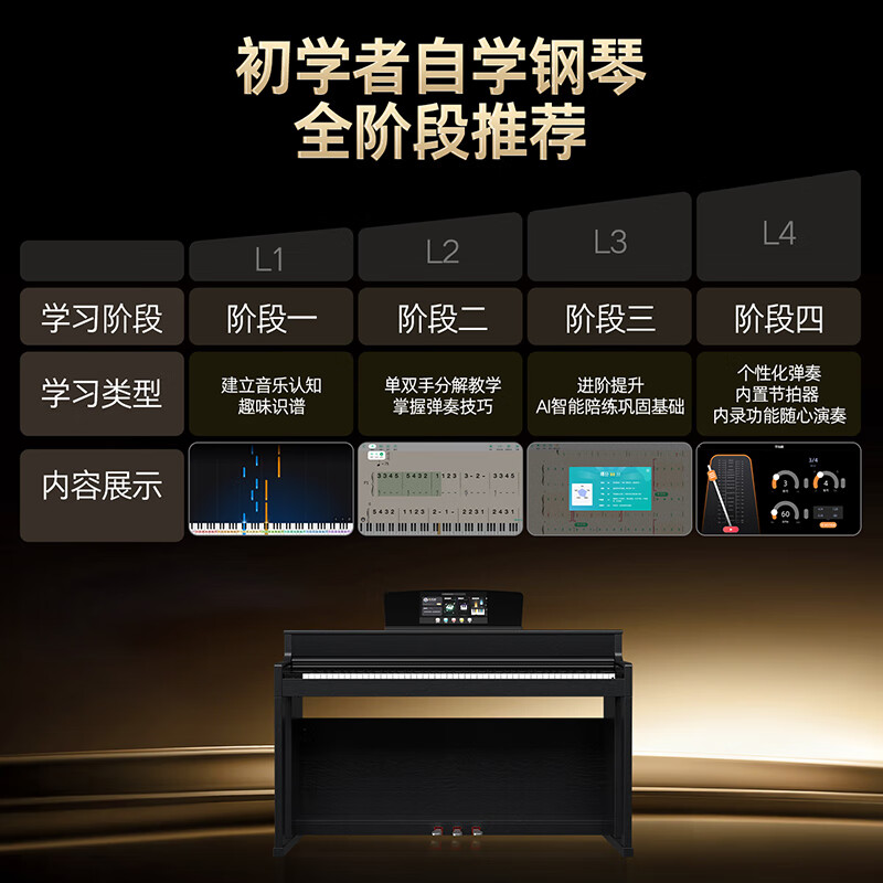 TERENCE PIANO Smart Piano 88-Key Heavy Hammer Electric Piano Intelligent Automatic Self-Learning Electronic Piano Beginner's Beginner Piano Terence AIP-713+2 Year Member