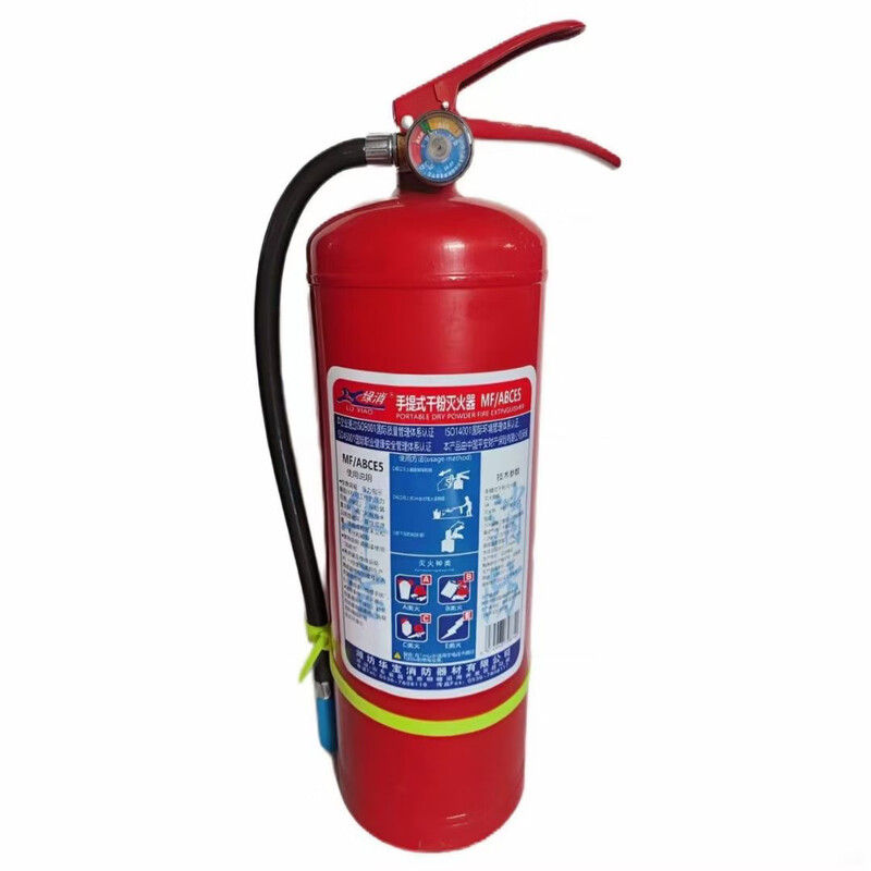 Green fire extinguisher dry powder fire extinguisher 4kg Huabao commercial household cart carbon dioxide 2357kg water-based 2369L new national standard MF/ABCE 1kg (green fire extinguisher)