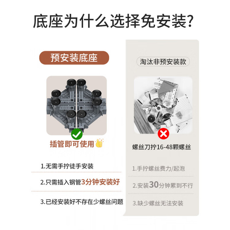 OIMG Haier washing machine base shelf removable universal wheel heightening rack roller pulsator refrigerator shock-absorbing bracket super strong 12 king column thick stainless steel tube load bearing 200KG