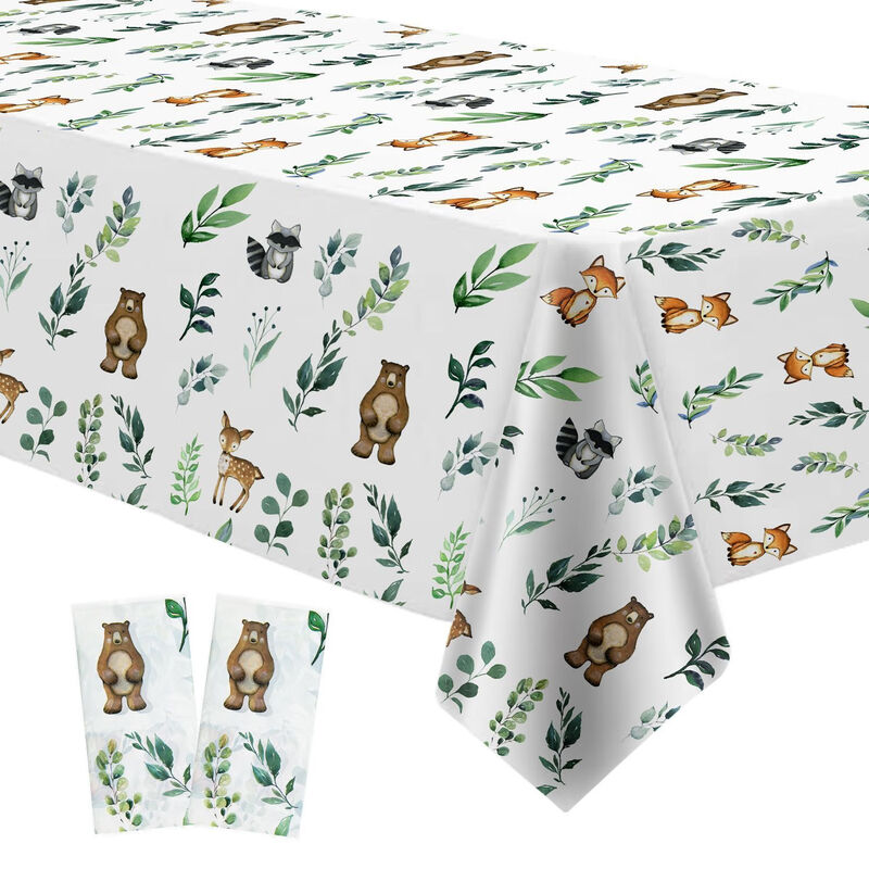 Fantasy disposable plastic tablecloth cartoon graduation season rectangular children's birthday party camping layout tablecloth thickened PE three random sheets (137cm*274cm)