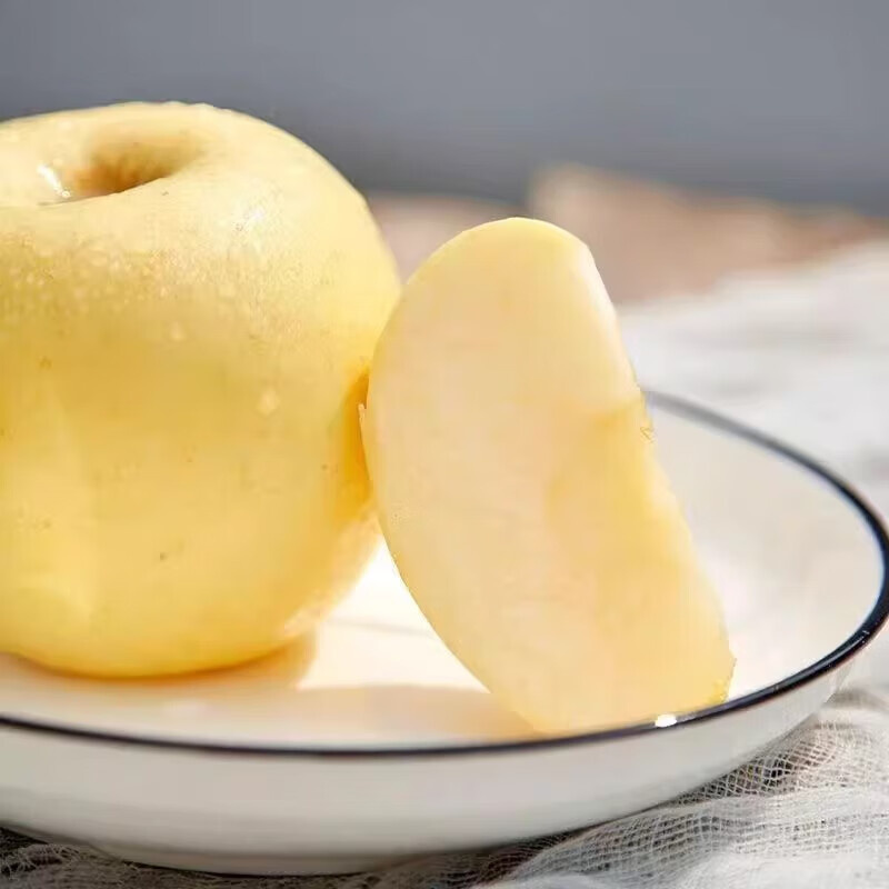 Golden Cream Fuji Apple 10kg Fresh Fruit Milk Extra Large Fruit White Rock Candy Heart Full Box Free Shipping Full Box 5kg 80-85mm