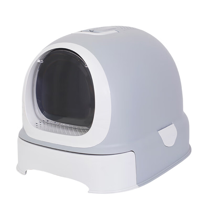 Meika classic doraemon fully enclosed cat litter box extra large anti-splash and odor isolation large space cat toilet potty sapphire color