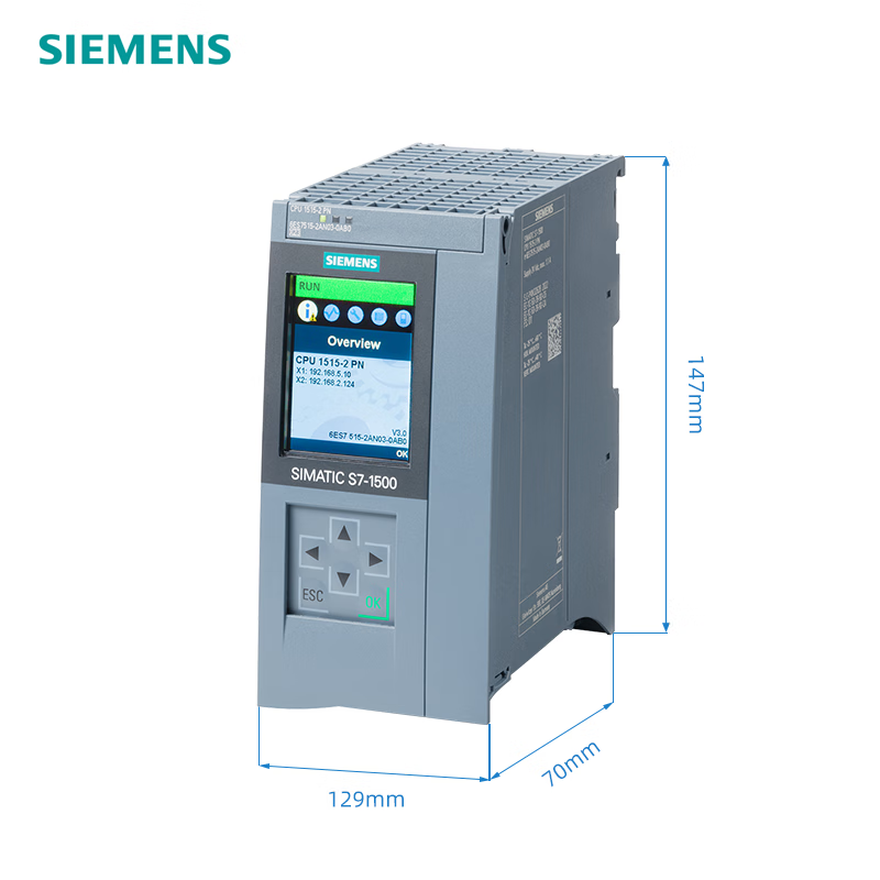 Siemens S7-1500PLC CPU module 6ES7515-2AN03-0AB0,1515-2 PN 1MB Prog 4 5MB Data
