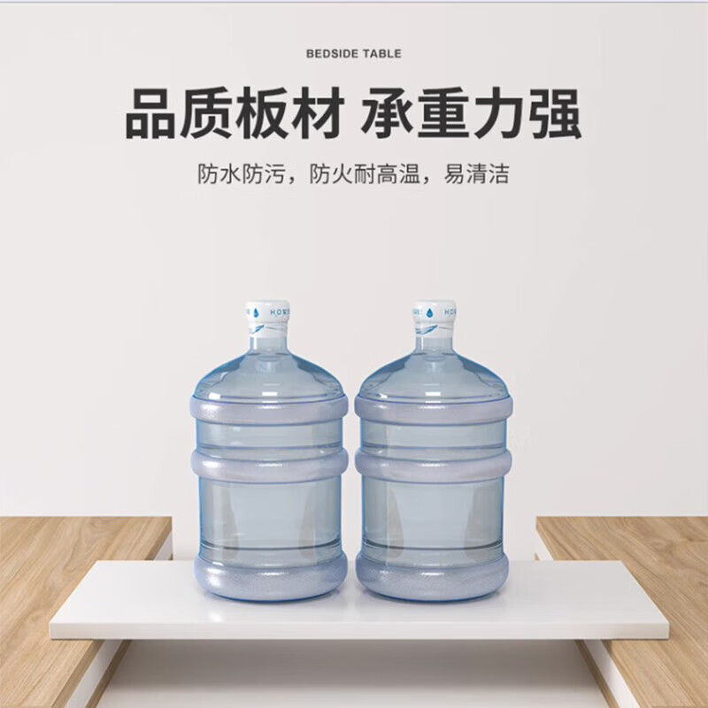 Movable side table coffee table bedroom bedside computer desk storage rack living room sofa home liftable small table lift folding bedside table warm white - universal wheel