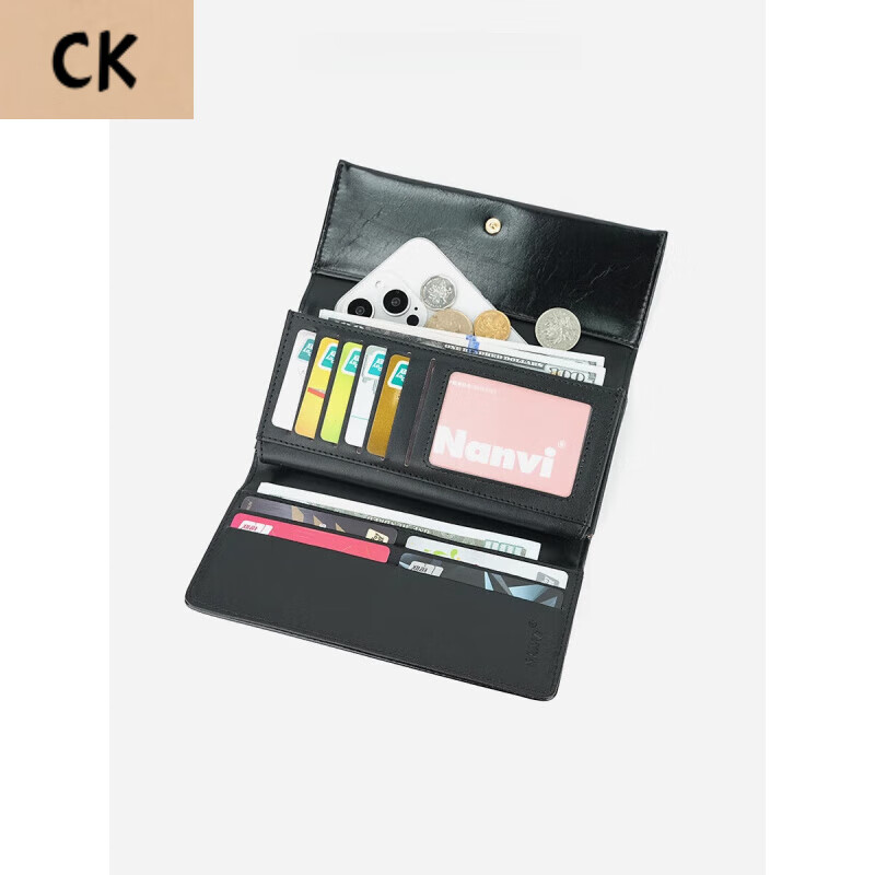 CHLING KAYAN Small ck women's bag ONISM STUDIO wallet women's long 2025 spring and summer new retro niche design mobile phone brown