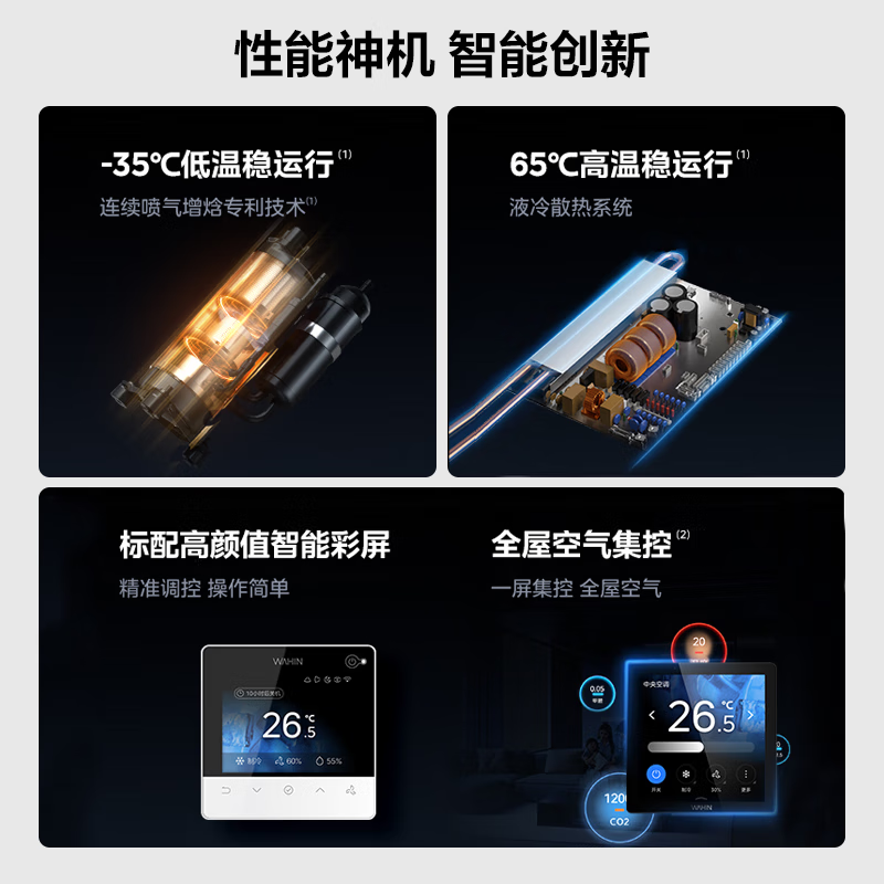 Hualing Shenji central air conditioner, one to four, one to five, multi-connected household, new level energy efficiency, full DC inverter air conditioner, intelligent cleaning, invisible embedded, Shenji second generation, 5 hp, one to four, 4 rooms, consult customer service for free matching