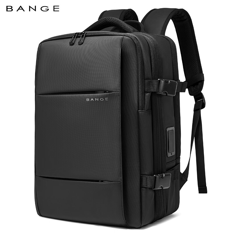 Bange airback one-click automatic vacuum compression backpack large capacity travel men's computer bag 3028-1 black
