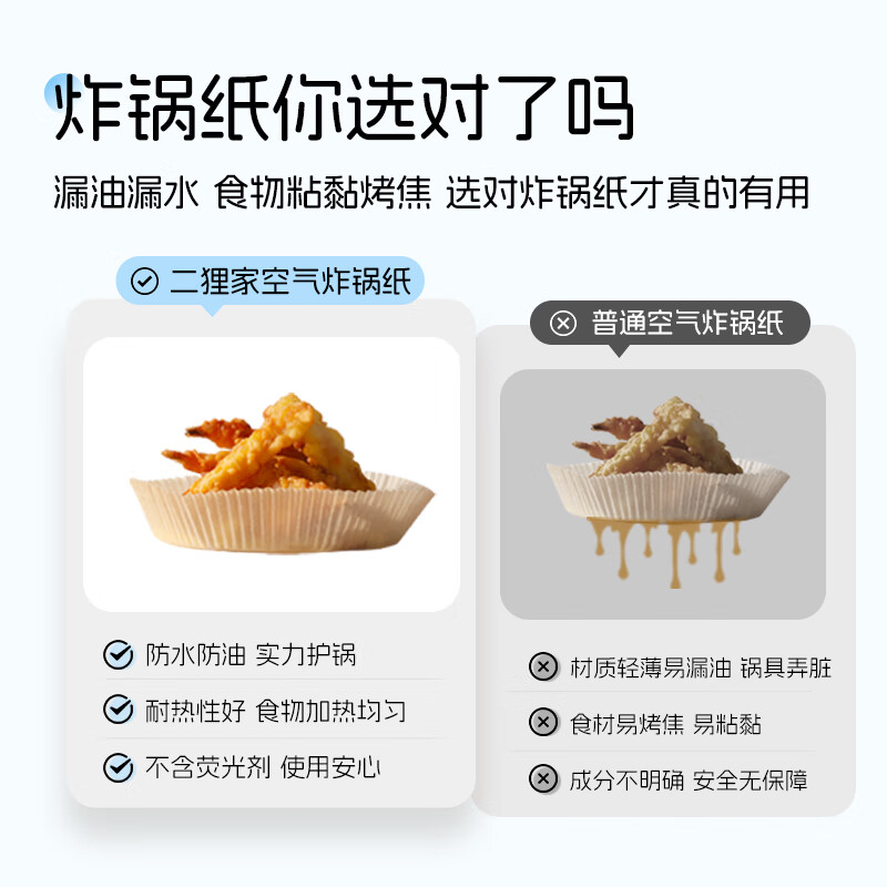 Erlijia kitchen special paper kitchen pad round non-stick air fryer special paper baking oven pad paper silicone oil paper holder