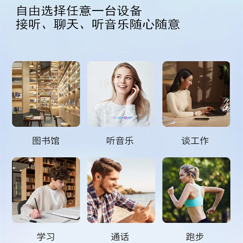 Tuxu Bluetooth headset hanging ear type single ear battery life call sound effect car electrical appliances suitable for Apple Xiaomi Huawei button / electronic display / left ear Extreme Night Black