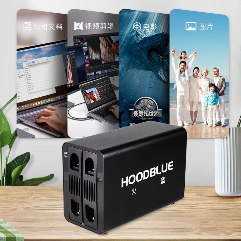 Hoodblue DS2031 dual-bay disk array cabinet RAID hard disk box USB3.1 hard disk array memory 10Gbps high-speed transmission hard disk box DS2031-20TB