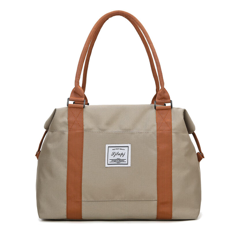Nanmuxiong travel bag women's fitness bag large capacity short-distance luggage bag folding storage bag travel business trip handbag student male khaki small size