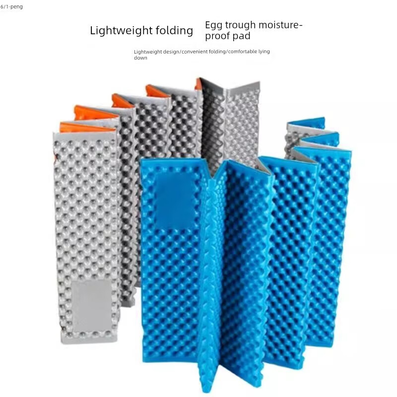 Thickened plush mat single insulated floor mat egg nest foldable foam moisture-proof mat plush mat honeycomb mat widened friction xpe aluminum film + red_188*61*2