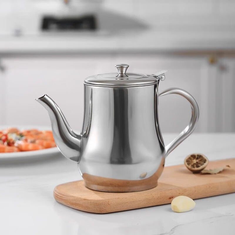 Kamanpai 316 stainless steel filter oil pot filter residue kitchen oil tank leak-proof ounce kettle pouring oil bottle wine bottle condiment bottle jar 316 huge thick edible antibacterial grade 860mL economical about 1.6 pounds filter + dust cover