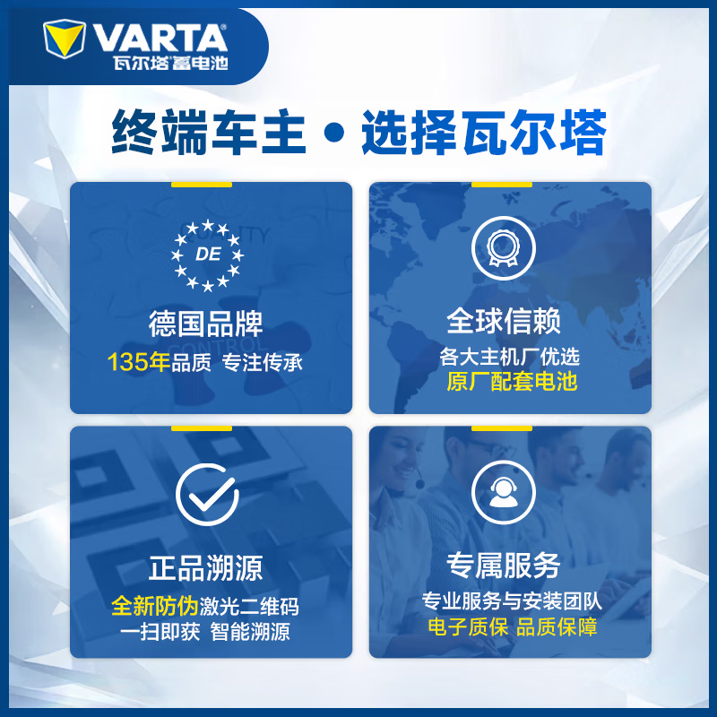VARTA car battery start-stop series EFB H6 Chery Tiggo 8 Ford Territory Volkswagen Touron