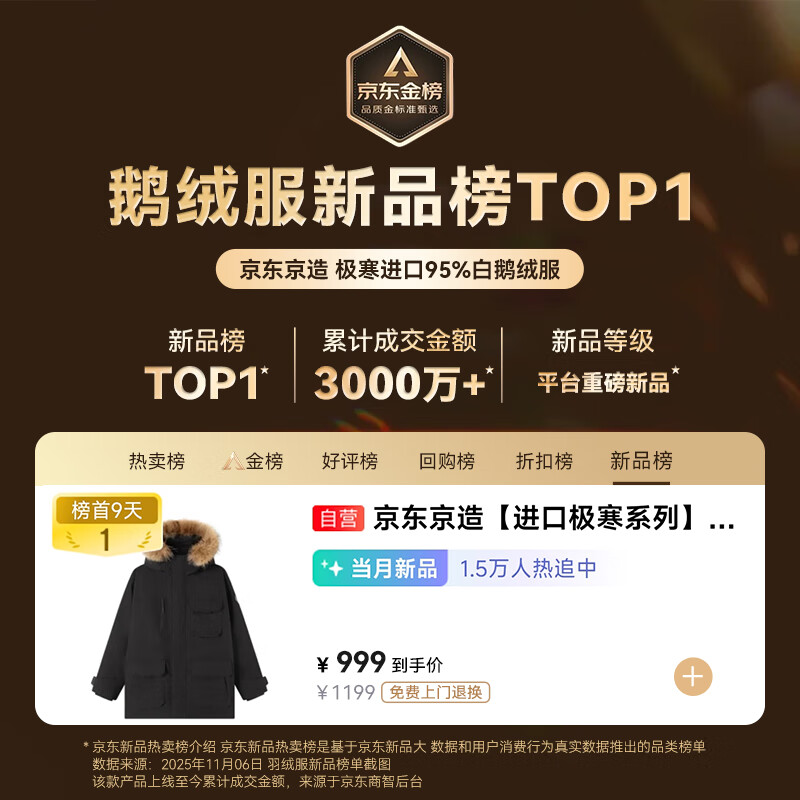 Made in Tokyo, imported extreme cold 95 goose down jacket, down jacket for men and women, new winter style, mid-length, obsidian black S