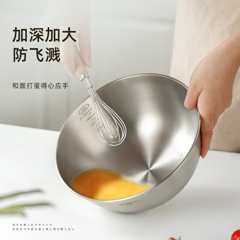 Newair 316L stainless steel and basin with lid kneading large basin proofing noodles household food grade baking egg beat thickened non-stick