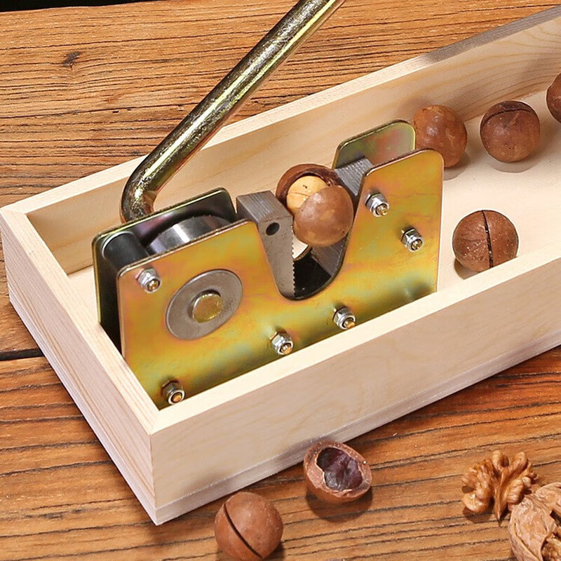 Walnut opener, macadamia nut opener, walnut shell opener, nut clipper, shell breaking machine, nut tool, Big V enhanced version (adjustable 43.5mm)